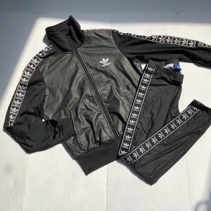 Adidas Originals Berlin Tape Wet Look Jacket Leggings tracksuit set S Small